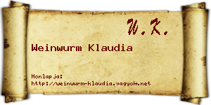 Weinwurm Klaudia névjegykártya