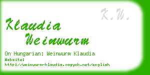 klaudia weinwurm business card